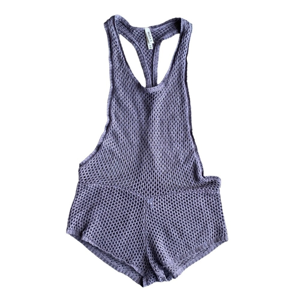 RVCA Purple Mesh Swim Coverup